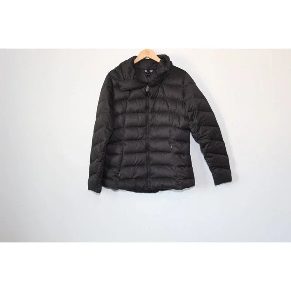 Patagonia Downtown Jacket Hooded Puffer Black Down Coat Womens Size Large H14287 - Picture 8 of 15